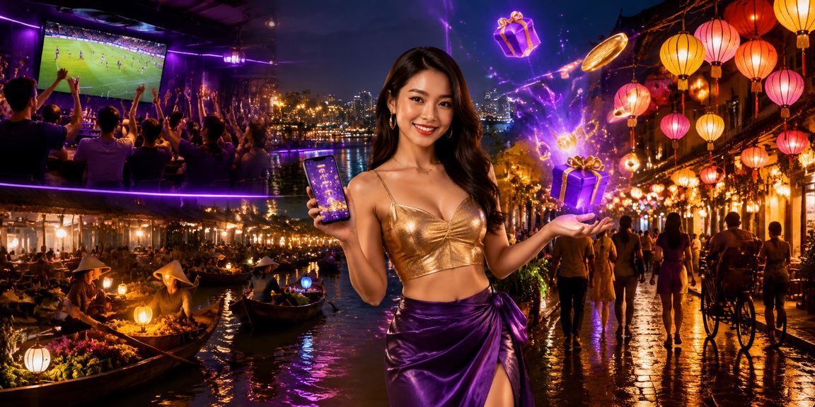 Người dùng đăng ký tài khoản và nhận thưởng tại chợ đêm Hà Nội