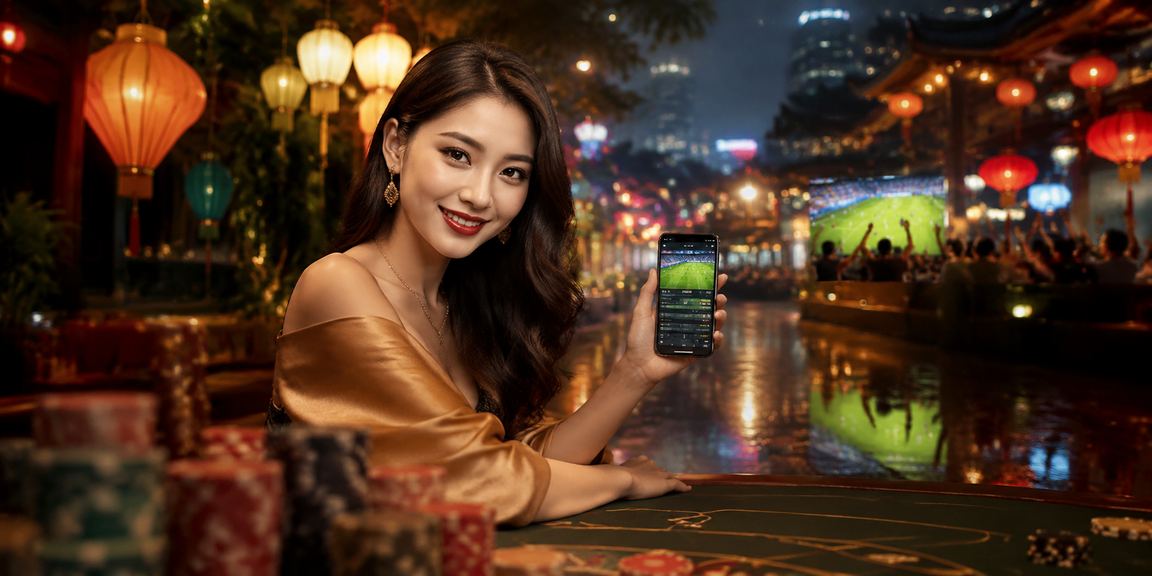 Người chơi mở tài khoản casino trên điện thoại tại chợ đêm Huế